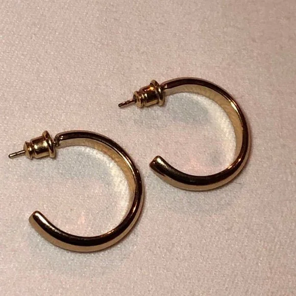 Vintage Vendome Gold Hoops c.1980's - Picture 2 of 5